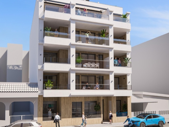 Moderne nieuwbouwwoningen te koop in Torrevieja, op 300 m van Playa del Cura